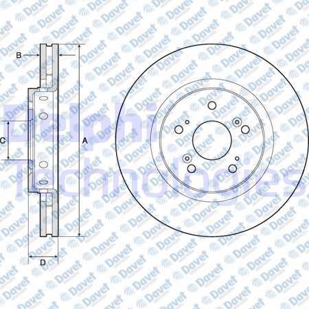 DELPHI BG4808C On Fren Diski  Aynasi  Honda Crv 2.2 I-Dtec 12>